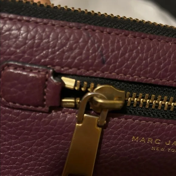 Marc Jacobs Aubergine Leather Wallet with Gold Accents - Picture 4 of 13